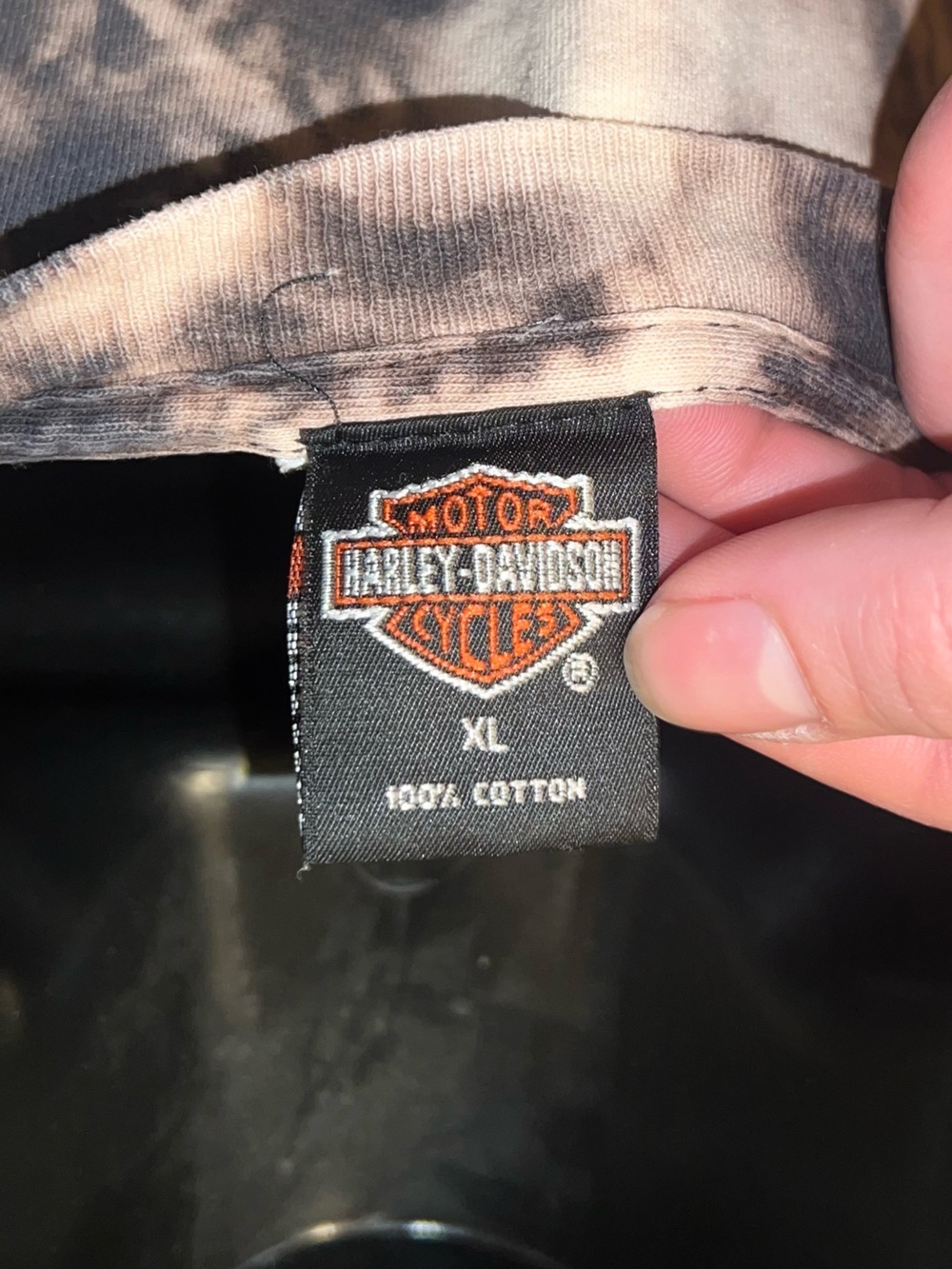 Harley Davidson Vintage 90’s Gray Acid Wash Daytona Beach Boxy Crop Fit Size XL - Picture 9 of 10